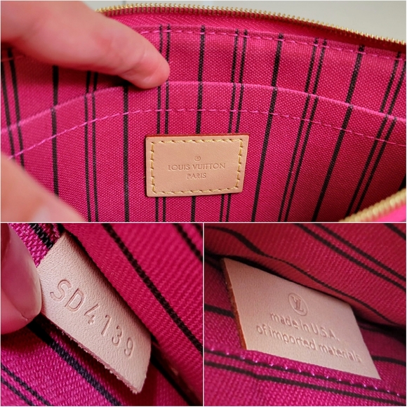 💕 LOUIS VUITTON Neverfull Monogram "PEONY" Mm/Gm Clutch/ Wristlet/Crossbody - Picture 9 of 16